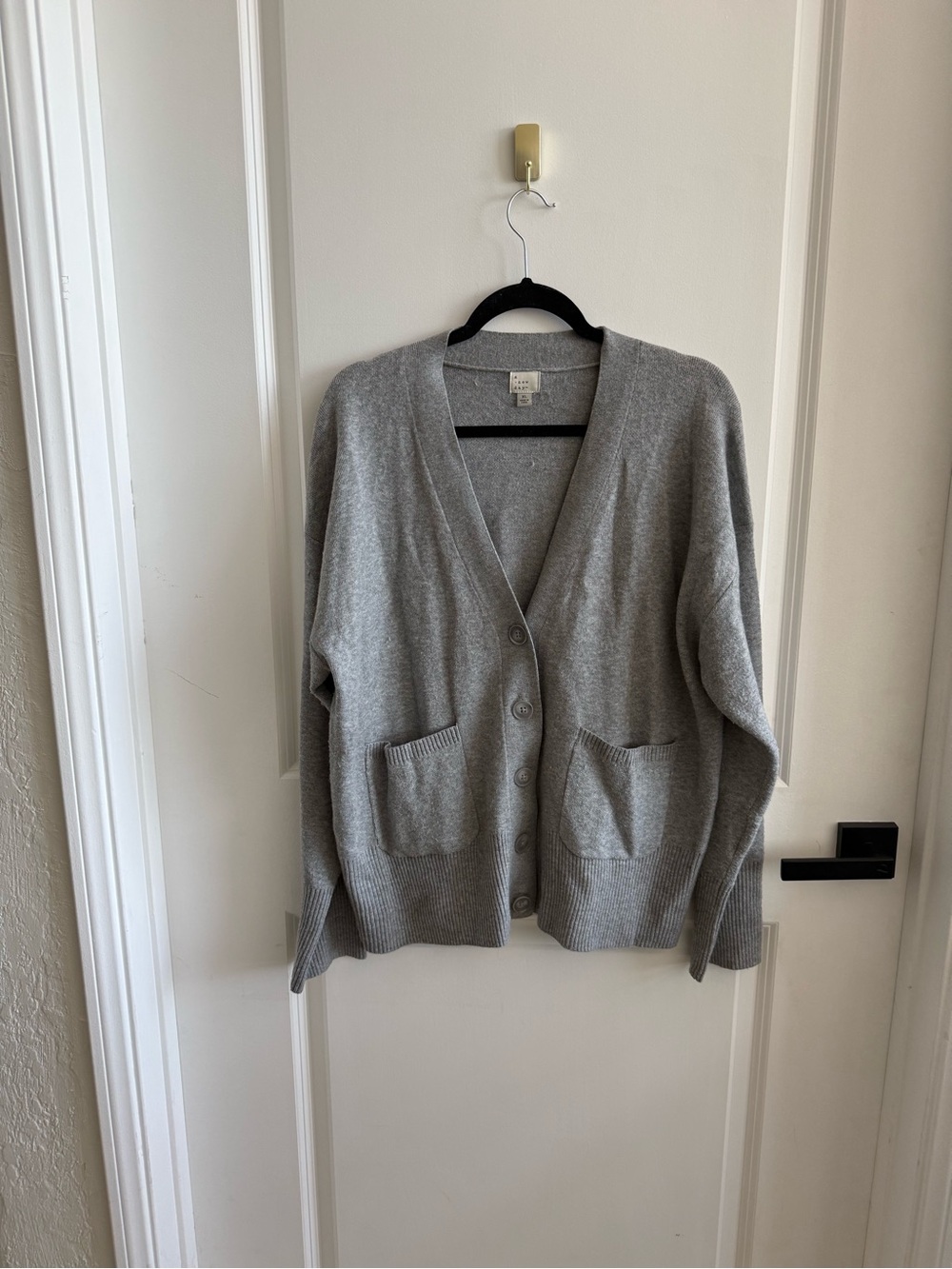 a new day Gray V-Neck Button Front Cardigan